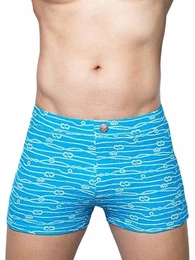 Badehose V20 Print Swim Trunk Swimwear Manrope Blue S