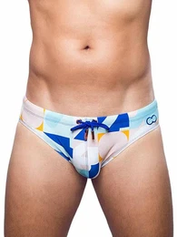 Badehose Print Swim Briefs V10 Insignia Turquoise XL