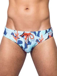 Badehose Print Swim Briefs V10 Caribbean Twist L