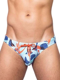 Badehose V20 Signature Print Swim Brief Swimwear Caribbean Twist L