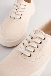 Next Klassischer Stoffschuh Sneaker   Beige/Khaki/Braun/Rosa