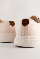 Next Klassischer Stoffschuh Sneaker   Beige/Khaki/Braun/Rosa