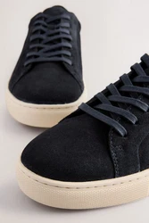 Next Lederturnschuhe Sneaker Dunkelblau/Hellblau/Blau