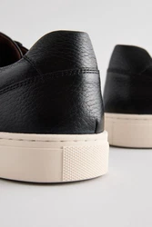 Next Lederturnschuhe Sneaker Schwarz