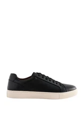 Next Lederturnschuhe Sneaker Schwarz