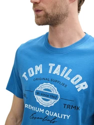 TOM TAILOR T-Shirt mit Logo-Print blau/schwarz/weiß