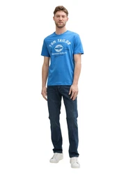 TOM TAILOR T-Shirt mit Logo-Print blau/schwarz/weiß