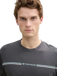TOM TAILOR T-Shirt Dunkelgrau/Grau/Hellgrau