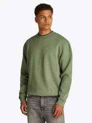 Tommy Jeans Sweatshirt TJM REG S FLAG CREW Dunkelgrün