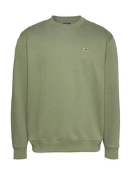 Tommy Jeans Sweatshirt TJM REG S FLAG CREW Dunkelgrün