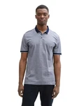 TOM TAILOR DENIM Poloshirt Grau/Dunkelblau/Blau TOM TAILOR DENIM Poloshirt Grau/Dunkelblau/Blau