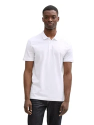 TOM TAILOR Denim Poloshirt Weiß/Creme