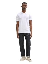 TOM TAILOR Denim Poloshirt Weiß/Creme