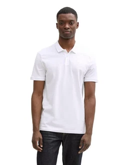 TOM TAILOR Denim Poloshirt Weiß/Creme