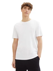 TOM TAILOR Denim T-Shirt (3er-Pack) Weiß/Grau/Creme