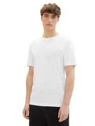TOM TAILOR Denim T-Shirt (3er-Pack) Weiß/Grau/Creme