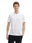 TOM TAILOR T-Shirt mit Logo Weiß/Creme