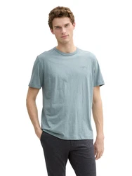 TOM TAILOR T-Shirt mit Logo Blau/Grau/Hellblau/Grün