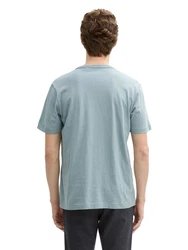 TOM TAILOR T-Shirt mit Logo Blau/Grau/Hellblau/Grün