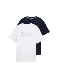T-Shirt (Packung, 2-tlg) mit Logo Print