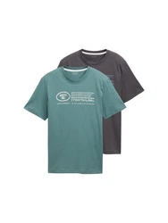 TOM TAILOR T-Shirt Grün/Türkis/Dunkelgrün/Dunkelblau/Grau/Dunkelgrau/Beige