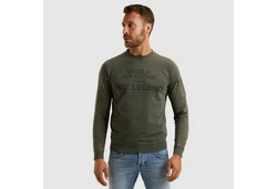 PME LEGEND Sweatshirt mit Logo Schriftzug Dunkelgrün/Grün/Khaki