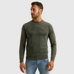 PME LEGEND Sweatshirt mit Logo Schriftzug Dunkelgrün/Grün/Khaki