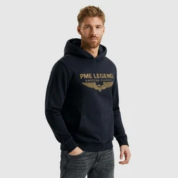 Kapuzensweatshirt Hooded soft terry with logo mit Logostickerei