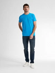 Petrol Industries Rundhalsshirt mit Logo Stickerei Blau/Türkis/Hellblau