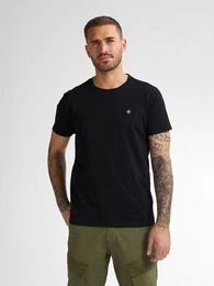 Rundhalsshirt mit Logo Stickerei
