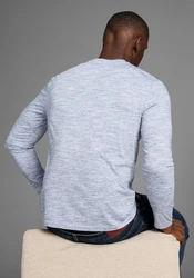 Bruno Banani Langarmshirt Grau/Hellblau/Hellgrau