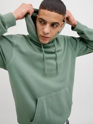 Jack & Jones Kapuzensweatshirt JJECHARGE FADED SWEAT HOOD Grün/Hellgrün