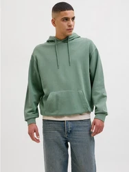 Jack & Jones Kapuzensweatshirt JJECHARGE FADED SWEAT HOOD Grün/Hellgrün