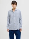 JACK & JONES Hemd 'JJESummer' Grau/Blau/Hellblau