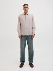 JACK & JONES Hemd 'JJESummer' Weiß/Beige