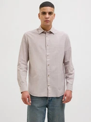 JACK & JONES Hemd 'JJESummer' Weiß/Beige