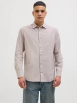JACK & JONES Hemd 'JJESummer' Weiß/Beige