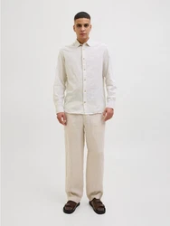JACK & JONES Hemd 'JJESummer' Khaki/Weiß/Creme/Beige