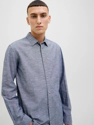 JACK & JONES Hemd 'JJESummer' Grau/Hellblau/Dunkelblau/Blau