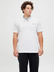 Jack & Jones Plus T-Shirt 'JORISLINGTON' Grau/Weiß/Hellgrau/Silber/Khaki