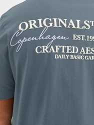 Jack & Jones Plus T-Shirt 'JORISLINGTON' Grau/Dunkelgrau/Hellgrau/Dunkelgrün