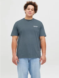Jack & Jones Plus T-Shirt 'JORISLINGTON' Grau/Dunkelgrau/Hellgrau/Dunkelgrün