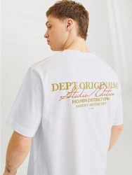 JACK & JONES T-Shirt JORISLINGTON Weiß/Grau/Creme