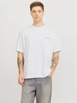 JACK & JONES T-Shirt JORISLINGTON Weiß/Grau/Creme