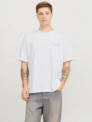 JACK & JONES T-Shirt JORISLINGTON Weiß/Grau/Creme