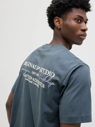 JACK & JONES T-Shirt JORISLINGTON Grau/Dunkelblau/Blau/Dunkelgrau/Hellblau