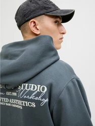 JACK & JONES Sweatshirt JORISLINGTON Dunkelblau/Grau/Dunkelgrau/Blau/Hellgrau
