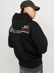 JACK & JONES Sweatshirt JORISLINGTON Schwarz/Beige