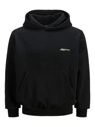 JACK & JONES Sweatshirt JORISLINGTON Schwarz/Beige