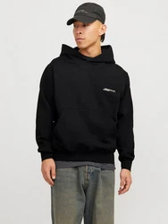 JACK & JONES Sweatshirt JORISLINGTON Schwarz/Beige